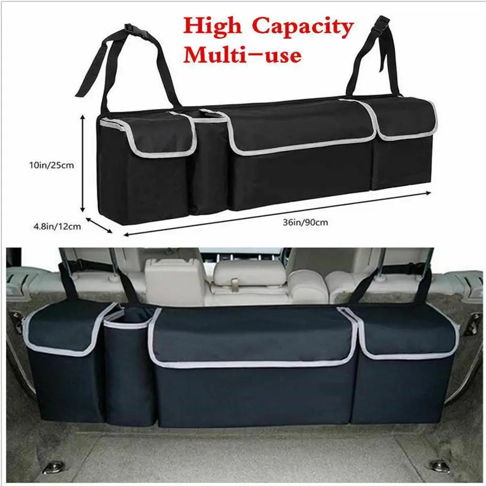 Car Trunk Organizer Backseat Storage Bag High Capacity Multi-use Oxford Cloth Car Seat Back Organizers Interior Accessories