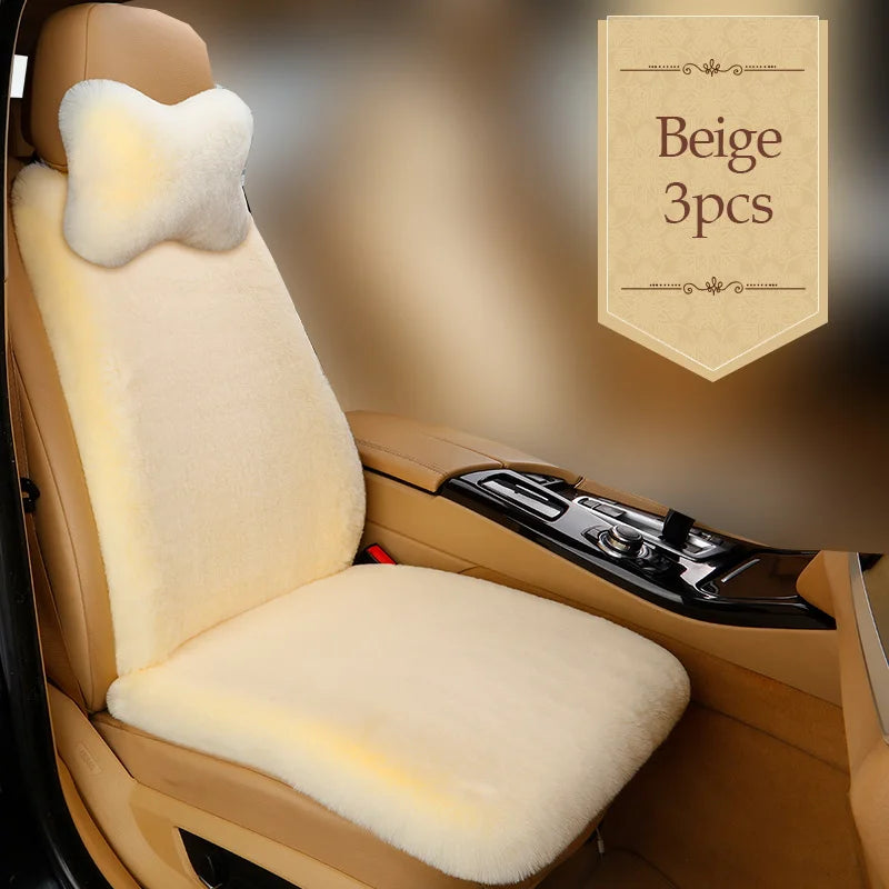 Car Full Seat Cover Protector Accessories Artificial Plush Warm Car Interior Covers Auto Cushion Cover 5 Seat Universal Size