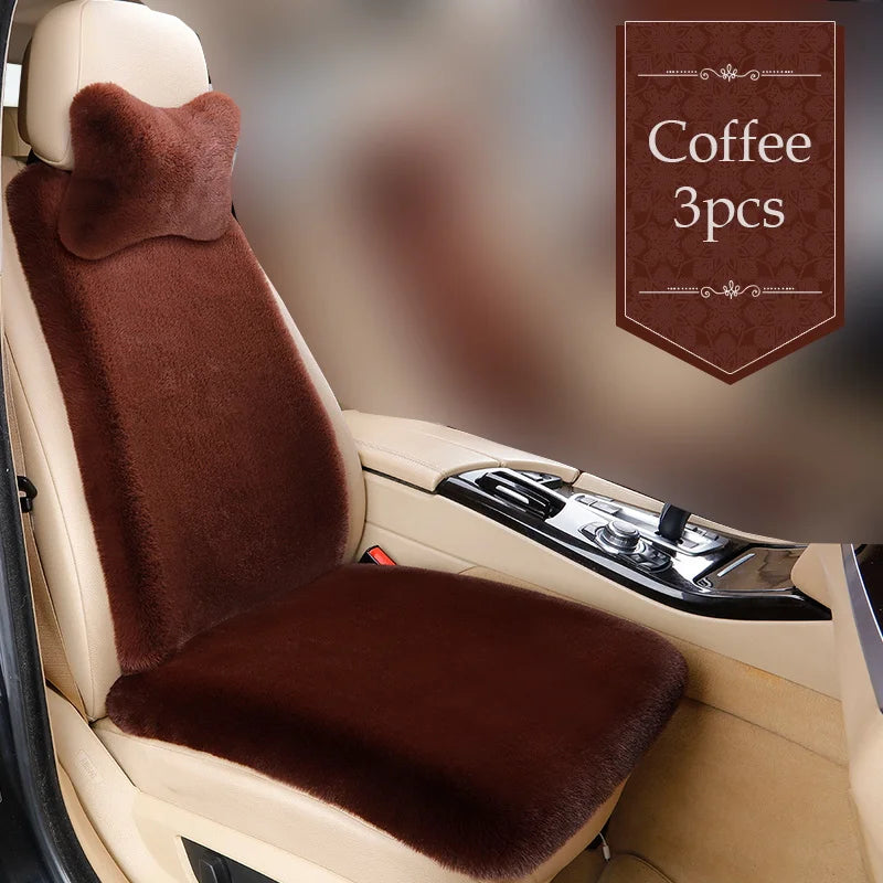 Car Full Seat Cover Protector Accessories Artificial Plush Warm Car Interior Covers Auto Cushion Cover 5 Seat Universal Size