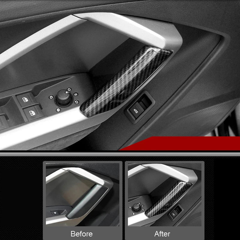 Fit for Audi Q3 F3 Sportback 2019 2020 2021 Car Accessories ABS Side Door Handle Decorative Cover Trim 4pcs