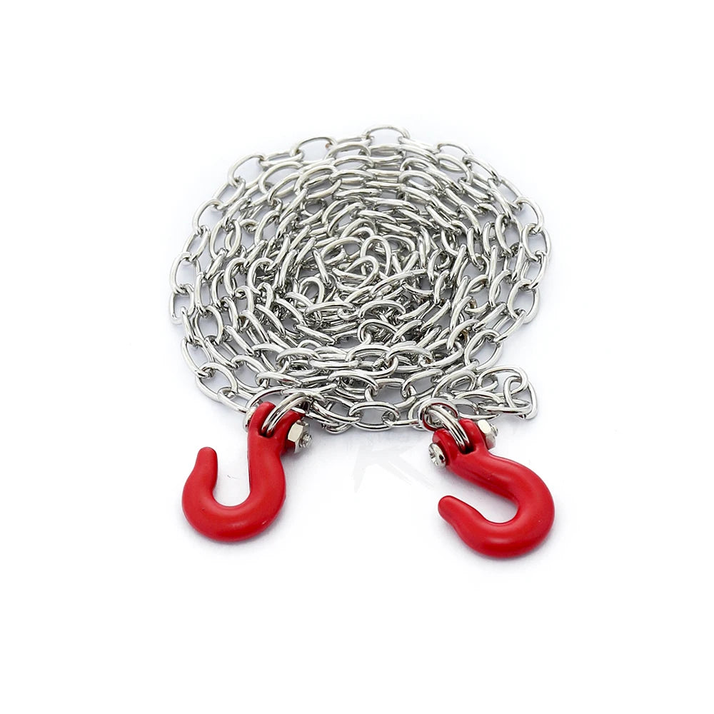 RC Car Metal Trailer Tow Hook Accessories Winch Anchor Chains Truck Nuts for 1/10 Crawler TRX4 TRX6 D90 SCX10 86100 CC01 MN99S