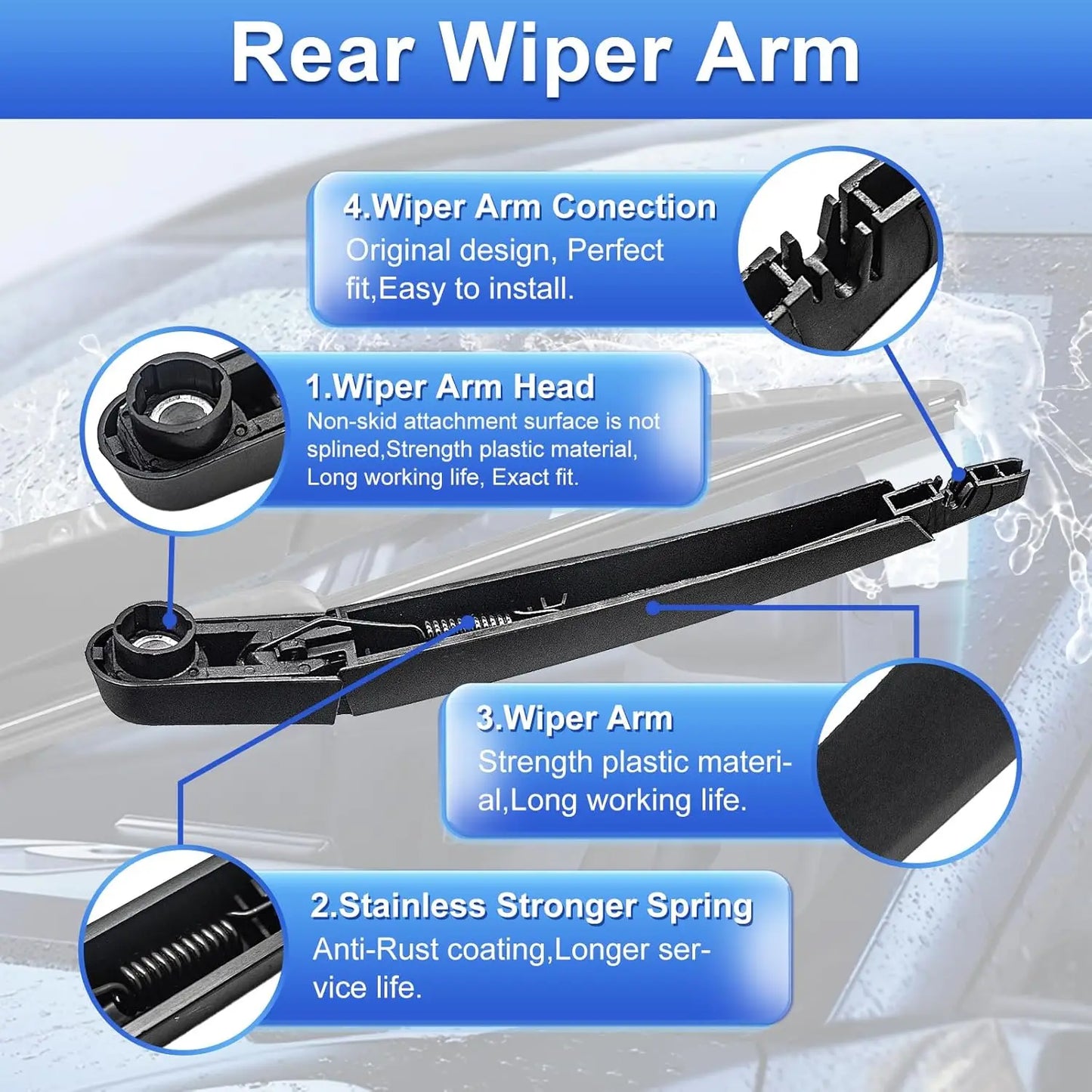 FIAT 500 2012-2019 Rear Wiper Blade