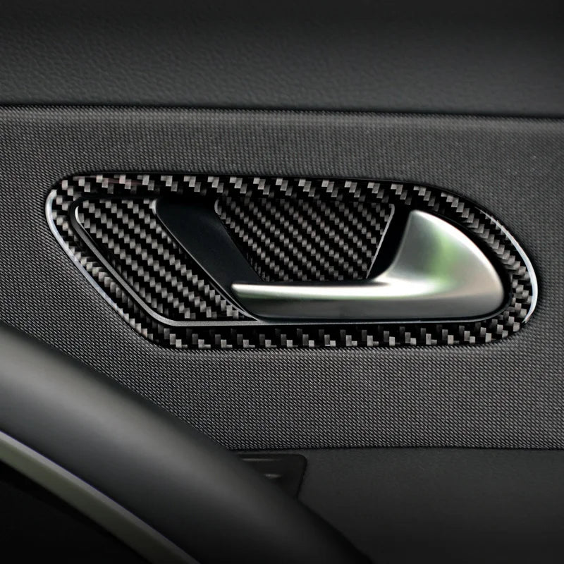 For VW scirocco R Accessories Carbon Fiber Internal Stickers Door Handle Rearview mirror knob 2009-2016 Car Styling