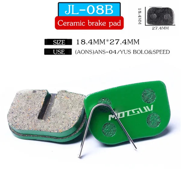 MOTSUV 4 Pairs Bicycle Ceramics Disc Brake Pads for MTB Hydraulic Disc Brake SHIMAN0 SRAM AVID HAYES Magura Formula Bicycle Pads