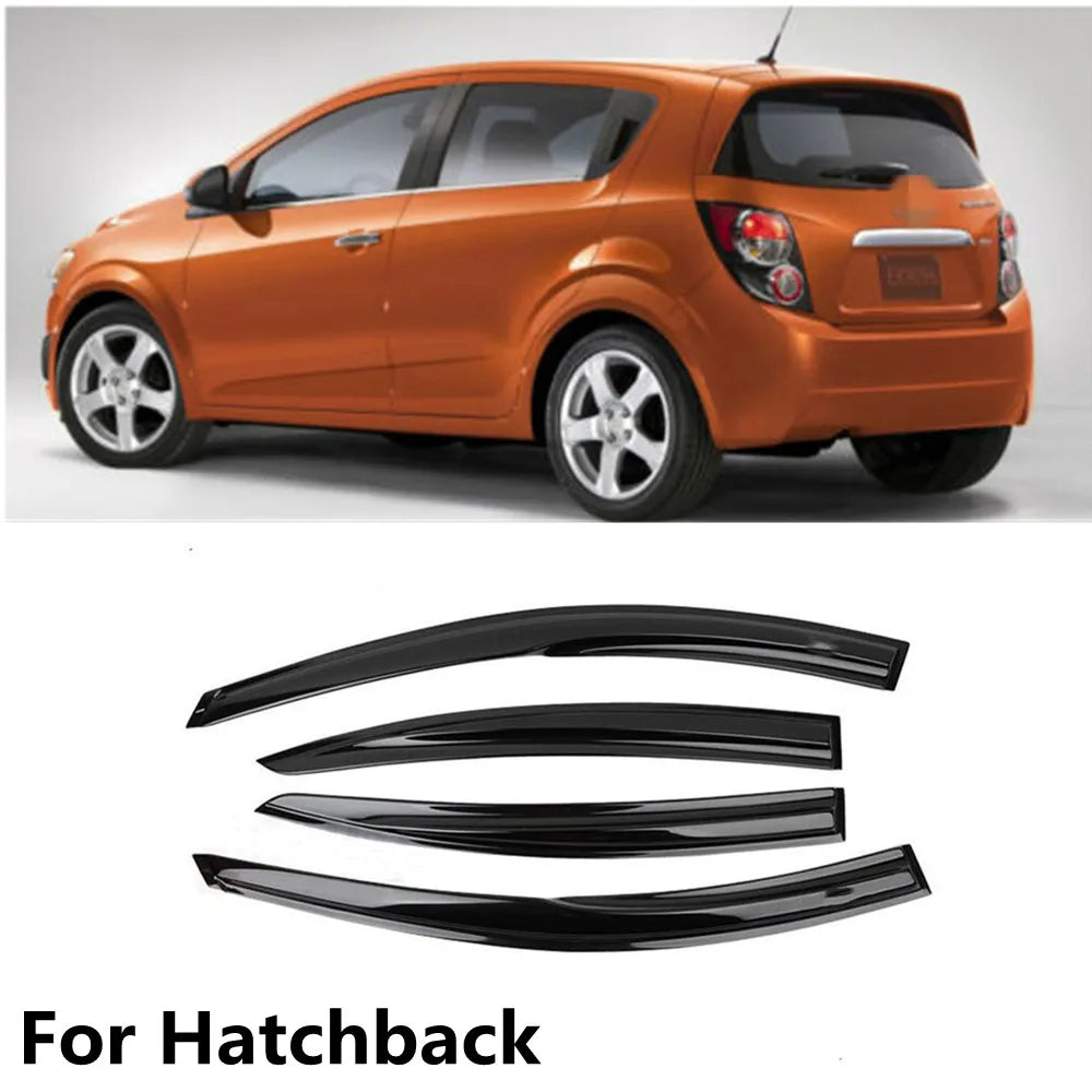 Car Accessories For Chevy Aveo 2011-2018 Window Visor Rain Guard Weather Shield Wind Deflector Slim Trim Awning Shelter Raincoat