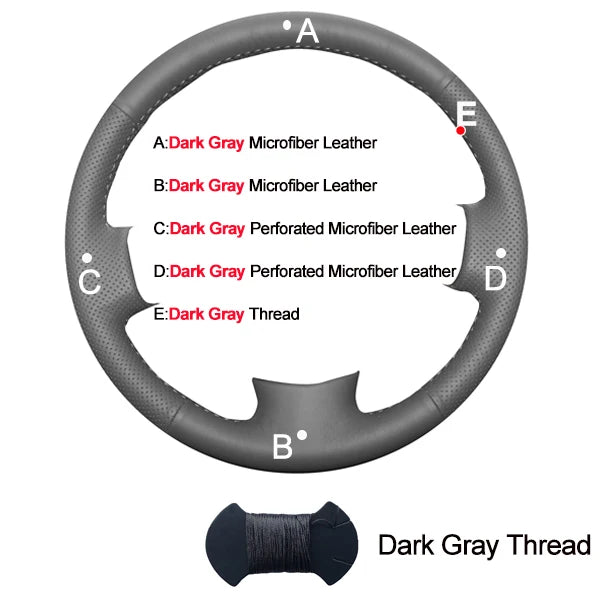Car Auto Steering-Wheel Cover Volant For Kia Sorento 2004 2005 2006 2007 2008 Stuurhoes Funda Volante Auto Car Accessories