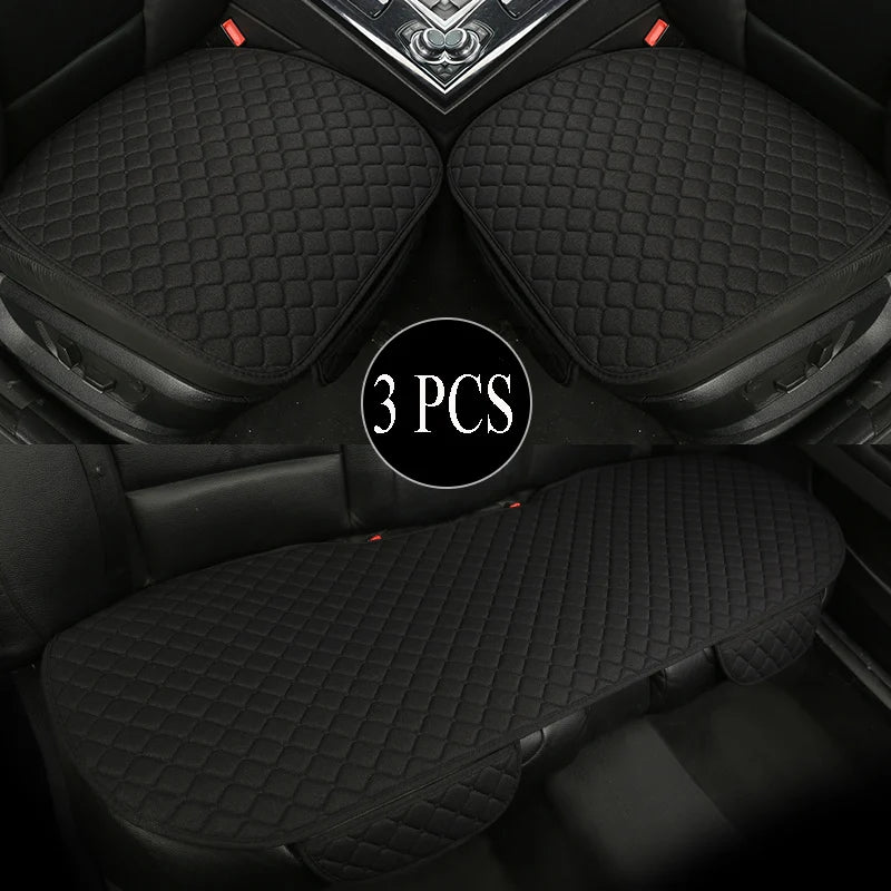 Car Seat Cover Accesorries Flax Summer Protect Cushion Protector Front Rear Full Set Vehicle Supplies Auto Interior Universal