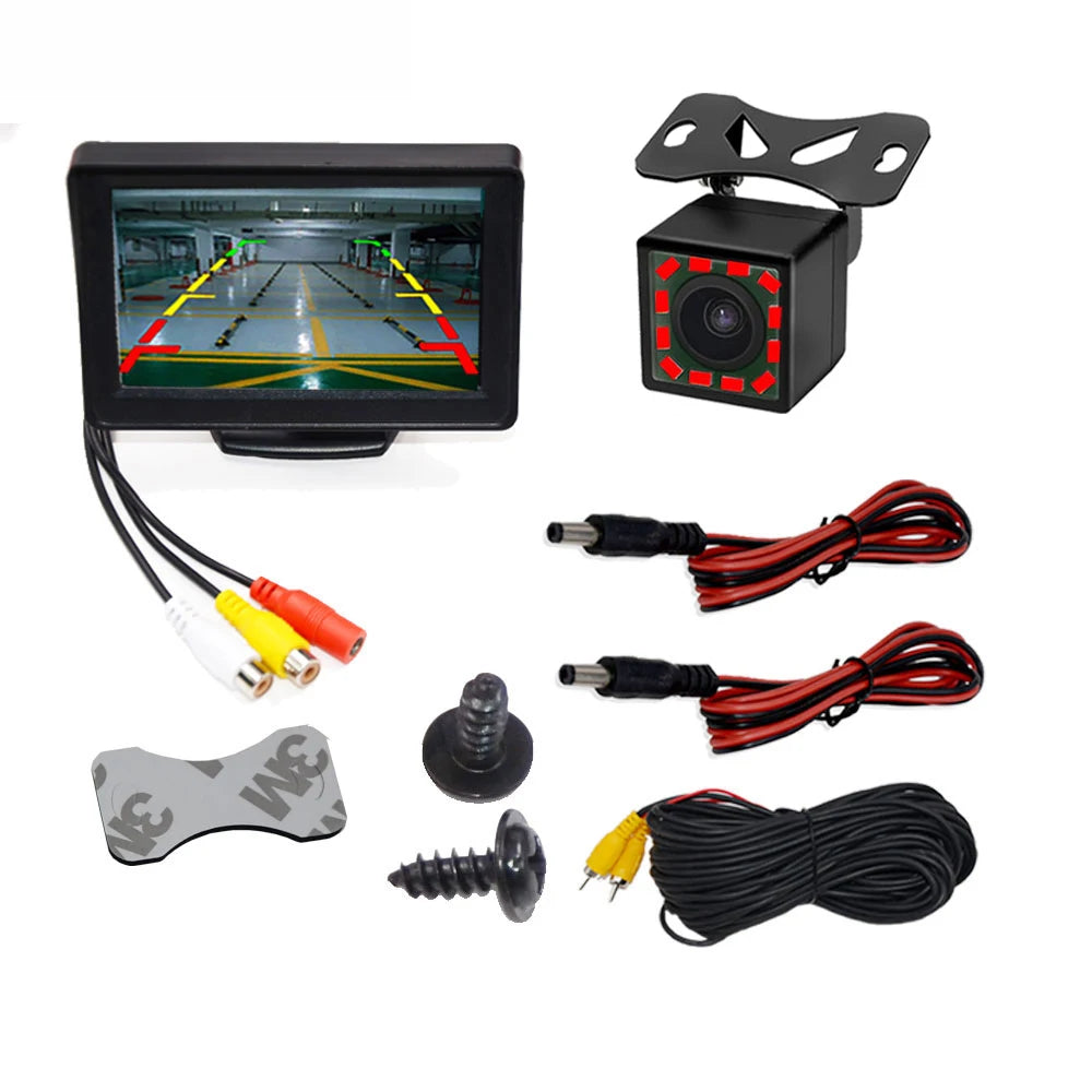 Parking Backup Car Monitor 4.3 inch Screen for Rear View Reverse Camera TFT LCD Display HD Digital Color 4.3 Inch PAL/NTSC