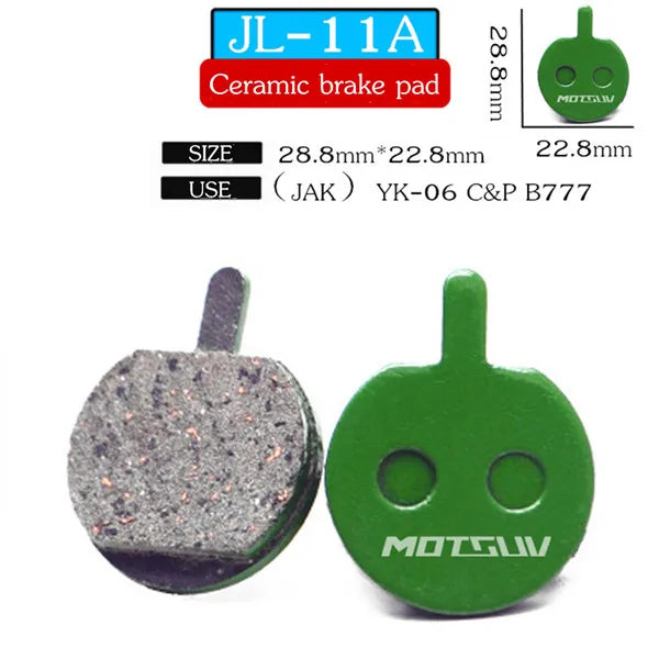 MOTSUV 4 Pairs Bicycle Ceramics Disc Brake Pads for MTB Hydraulic Disc Brake SHIMAN0 SRAM AVID HAYES Magura Formula Bicycle Pads