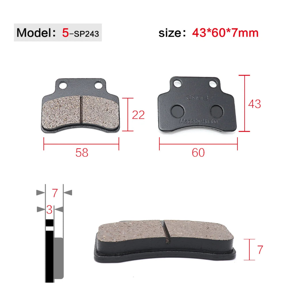 Motorcycle Brakes Front Rear Disc Brake Pads Shoes for 50cc 125cc 150cc 250cc CBR CRF CTCT CBX Scooter Moped
