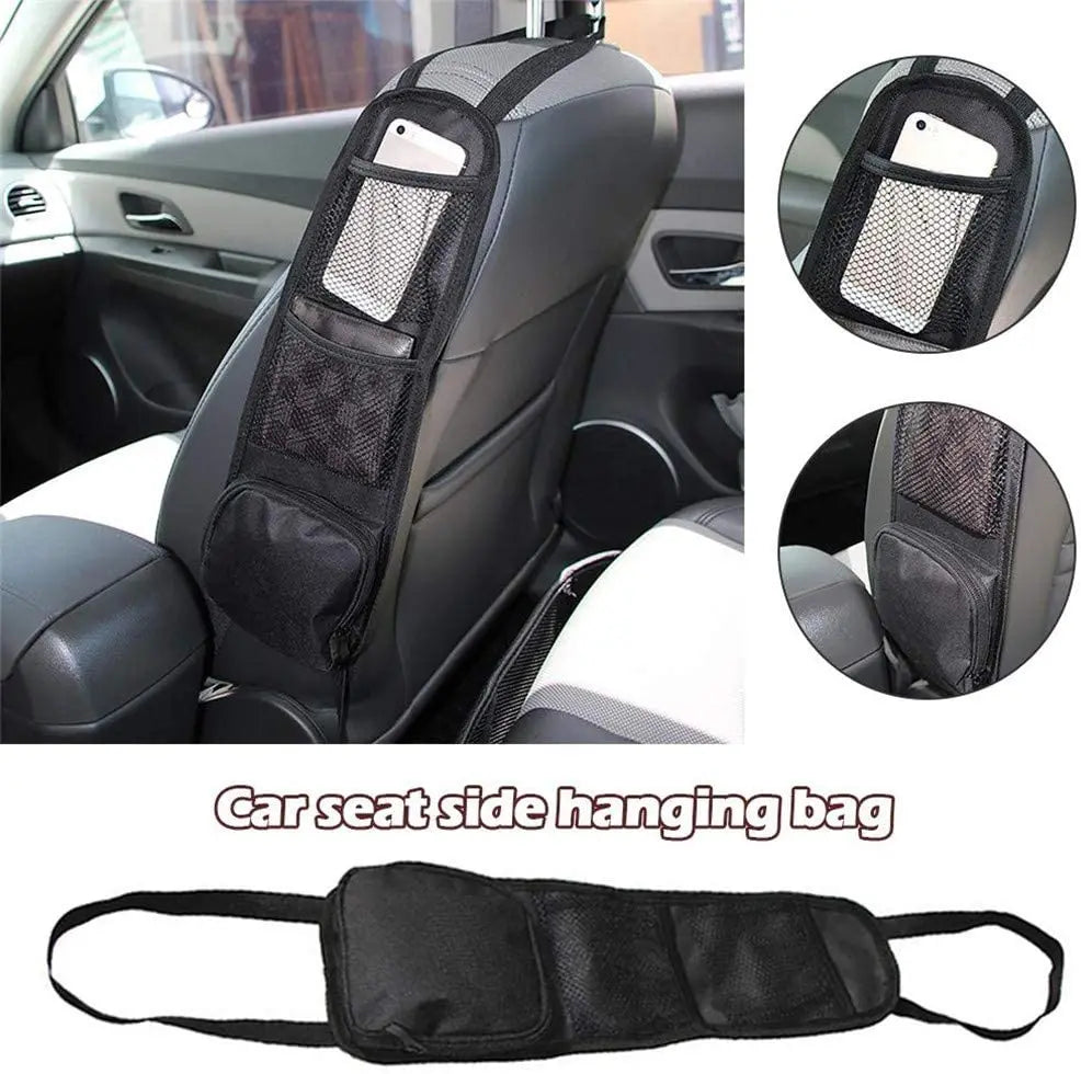 Car Seat Organizer Auto Seat Side Storage Hanging Bag Multi-Pocket Drink Holder Mesh Pocket Car Styling Organizer Phone Holder