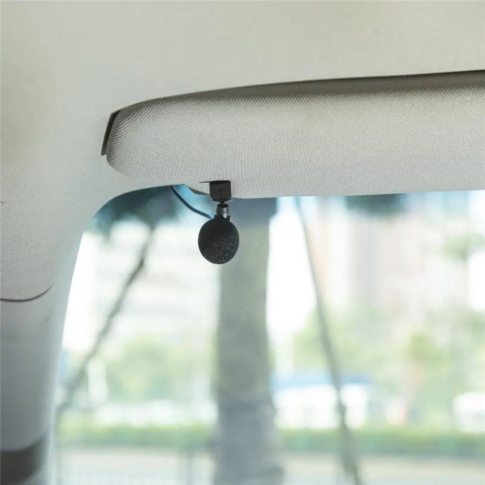 Car External Microphone With 3.5mm 3M Bluetooth Audio Cable U-Shaped Clip For Radio Automatic DVD Player Car Accessories