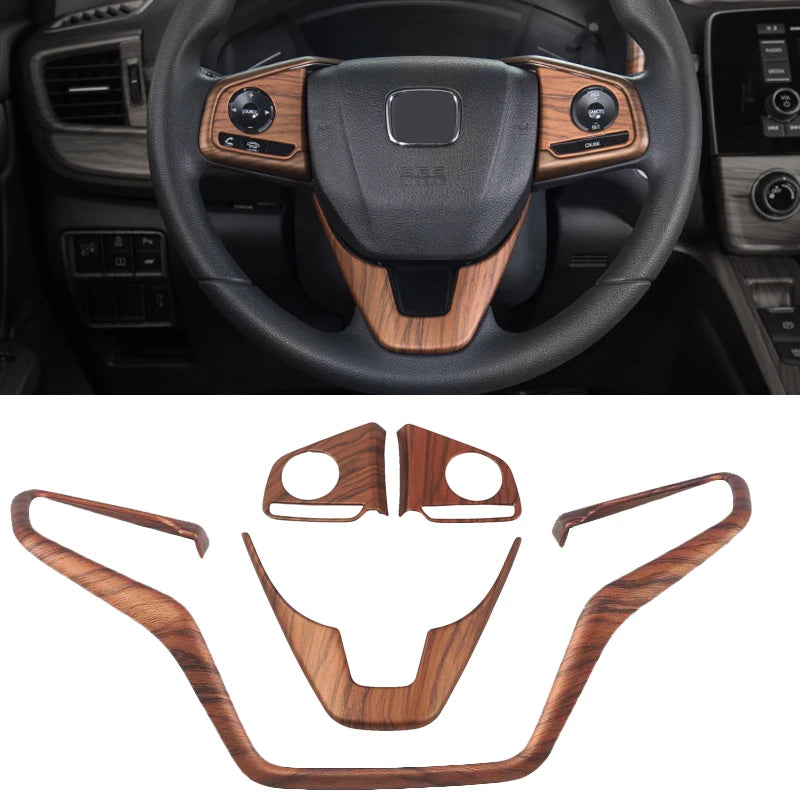 Car Interior Peach Wood Grain Inner Door Handle Decoration Frame Car Styling For Honda CRV CR-V 2017 2018 2019 2020 Accessories