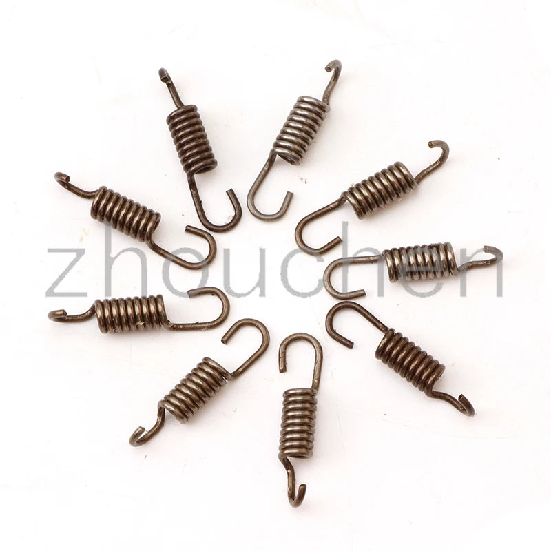 6 Pieces 2 Stroke Engine Parts Clutch Pads Spring for 49cc Mini Pocket Bike