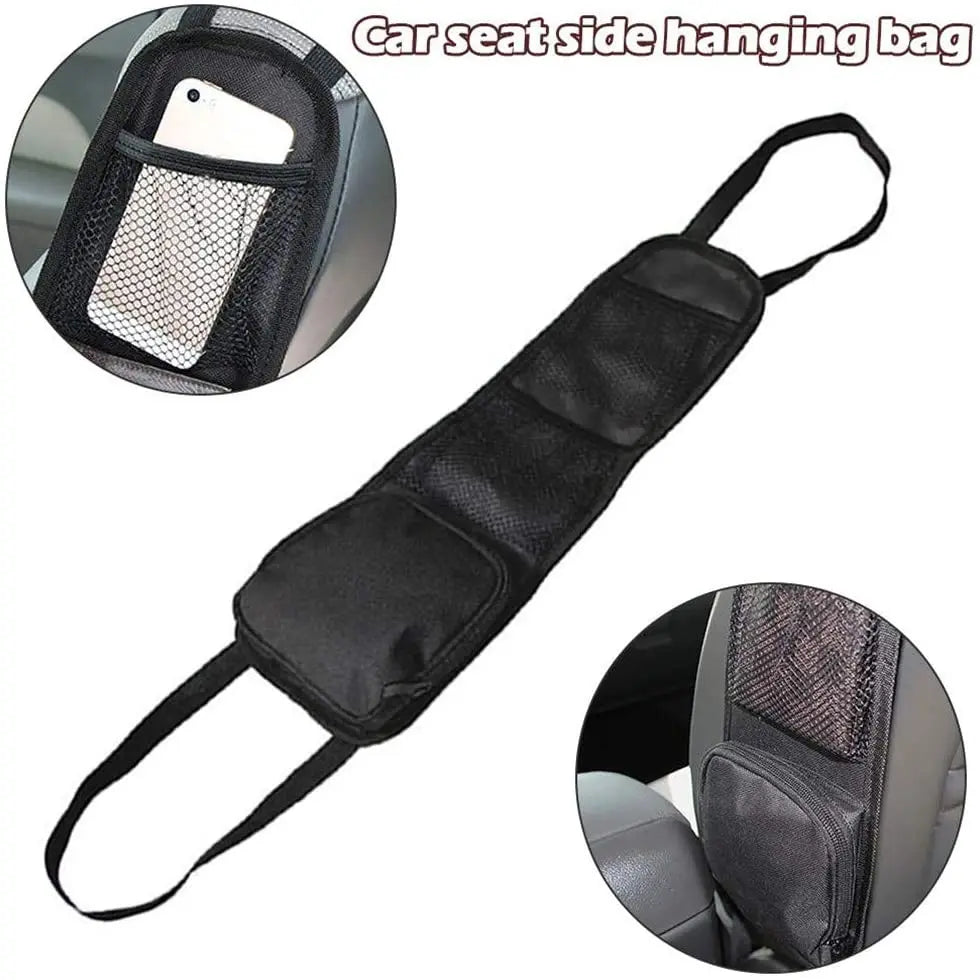 Car Seat Organizer Auto Seat Side Storage Hanging Bag Multi-Pocket Drink Holder Mesh Pocket Car Styling Organizer Phone Holder