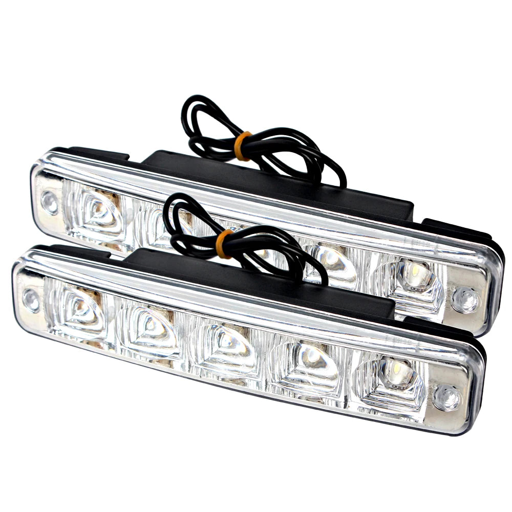 Daylight Car Lights Car Styling 5 LEDs Daytime Running Light DRL Universal