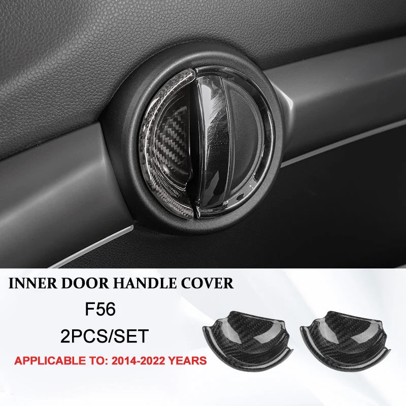 Car Interior Accessories For Mini Cooper F54 F55 F56 F57 F60 Real Carbon Fiber Decorative Cover Sticker Protective Auto Part