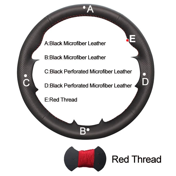 Car Auto Steering-Wheel Cover Volant For Kia Sorento 2004 2005 2006 2007 2008 Stuurhoes Funda Volante Auto Car Accessories