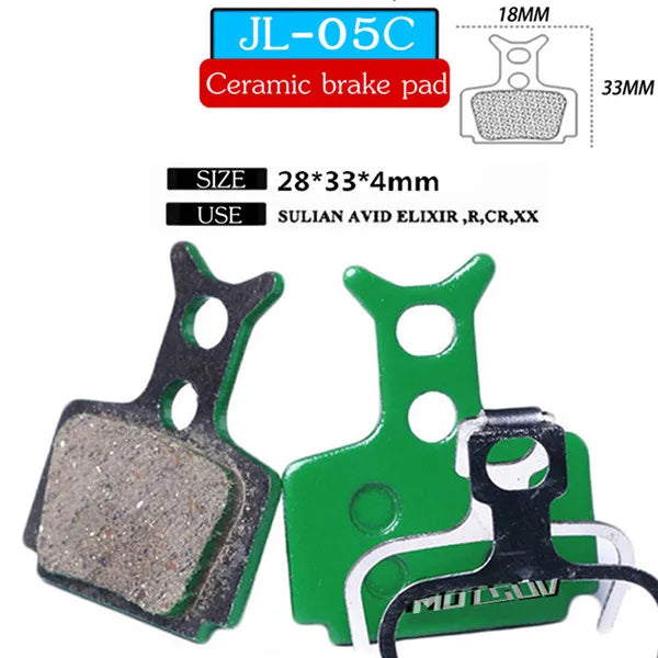 MOTSUV 4 Pairs Bicycle Ceramics Disc Brake Pads for MTB Hydraulic Disc Brake SHIMAN0 SRAM AVID HAYES Magura Formula Bicycle Pads