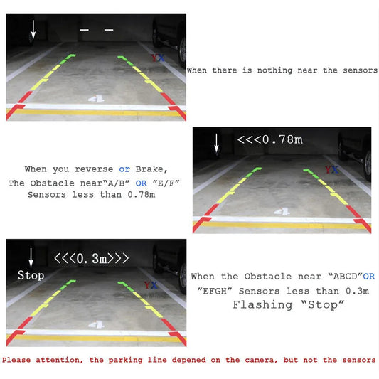 Cars Parktronic Sensors Reversing Front Radar Detector Devices AHD Camera Monitor System Electronic Accessories Vehicle Parking