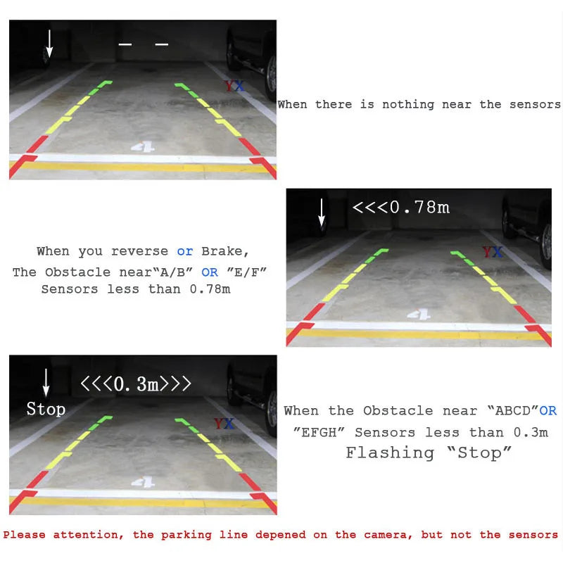 Cars Parktronic Sensors Reversing Front Radar Detector Devices AHD Camera Monitor System Electronic Accessories Vehicle Parking