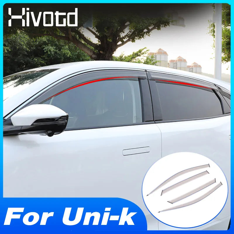 Car Accessories Window Visor Deflector Shelters Awnings Exterior Decor Parts Rain Guard Protect For Changan Uni-k Unik 2023-2021
