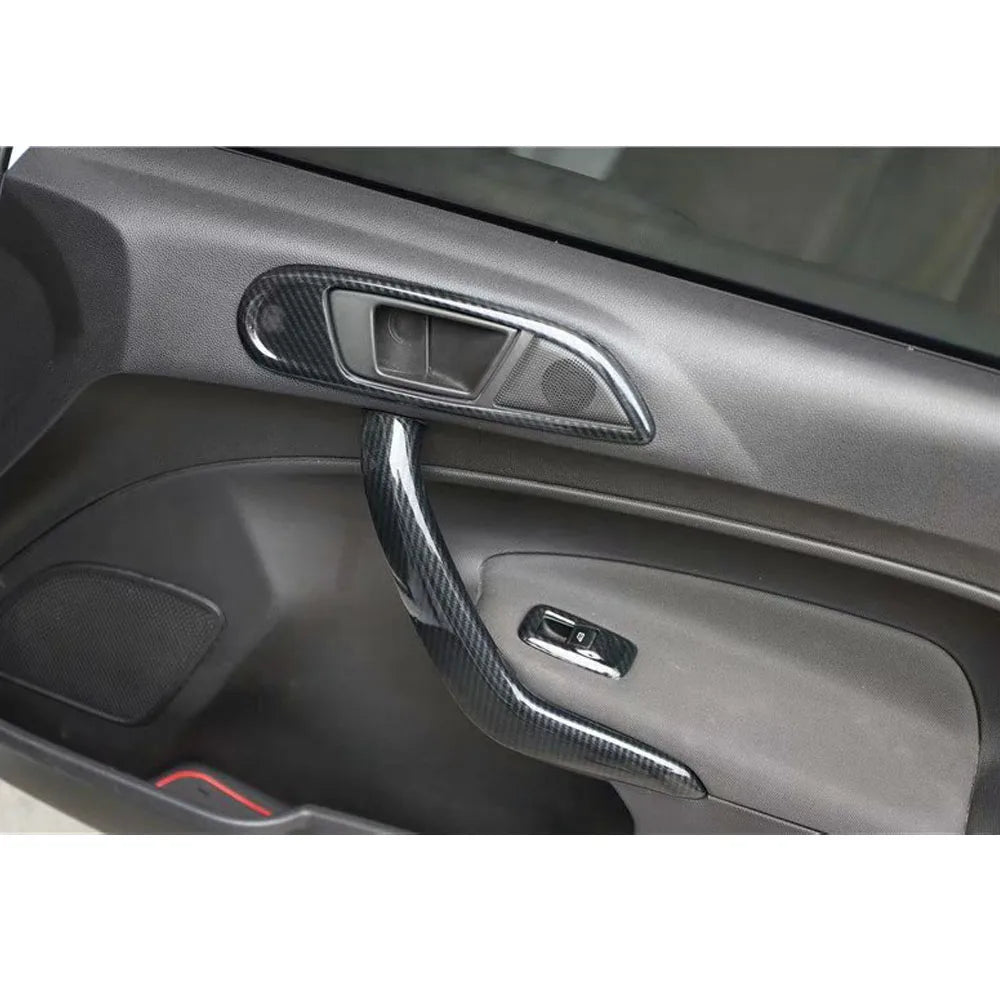 Car Interior Door Handle Decoration Strips Trim For Ford  Fiesta 2009-2013 Auto Parts Styling ABS Accessory