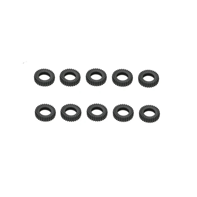 10PCS Mini Tires Diameter 10/20/24/32/40/50mm Emulated Tyres Black Micro Wheel for RC Fishing Bait Boat/RC Simulation Boat Parts