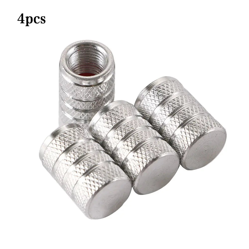 4 tapones de válvula de aleación de aluminio para neumáticos de coche, para válvulas de neumáticos de bicicleta, camiones y bicicletas.