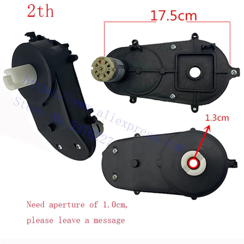 Children's electric car steering motor gear box RS280, 380/390 6V/12V motor remote control stroller accessories