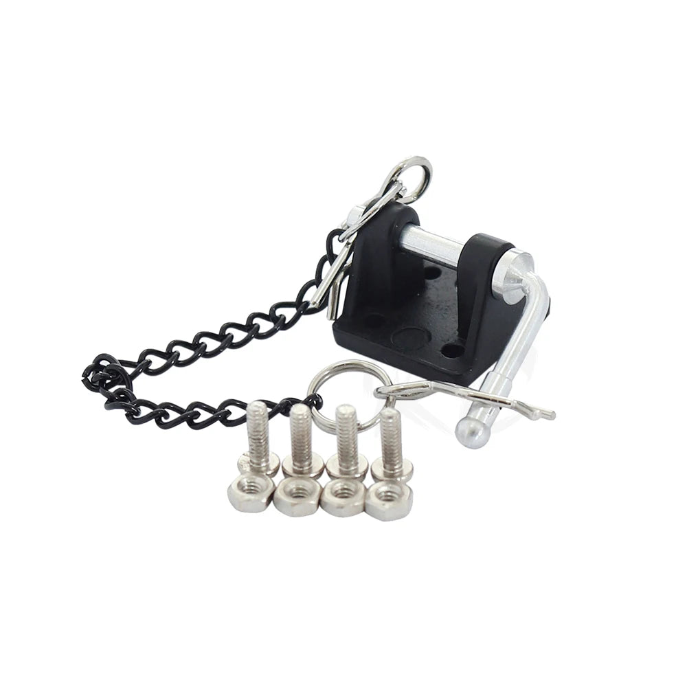 RC Car Metal Trailer Tow Hook Accessories Winch Anchor Chains Truck Nuts for 1/10 Crawler TRX4 TRX6 D90 SCX10 86100 CC01 MN99S