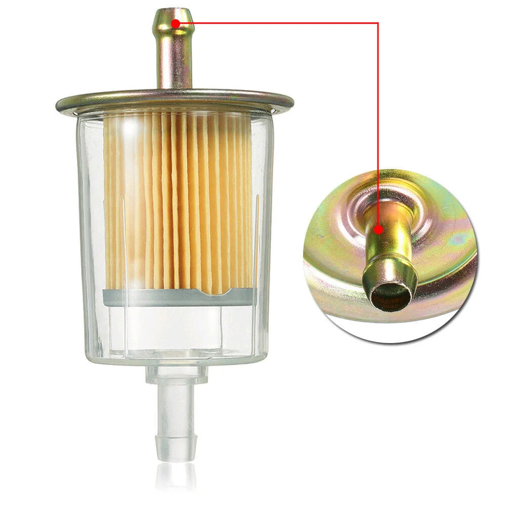 Motorcycle Tractor Truck Inline Gas Petrol Fuel Filter 8mm 3/8'' Pipe Universal Car Tuning Durable Car Accessories Universal