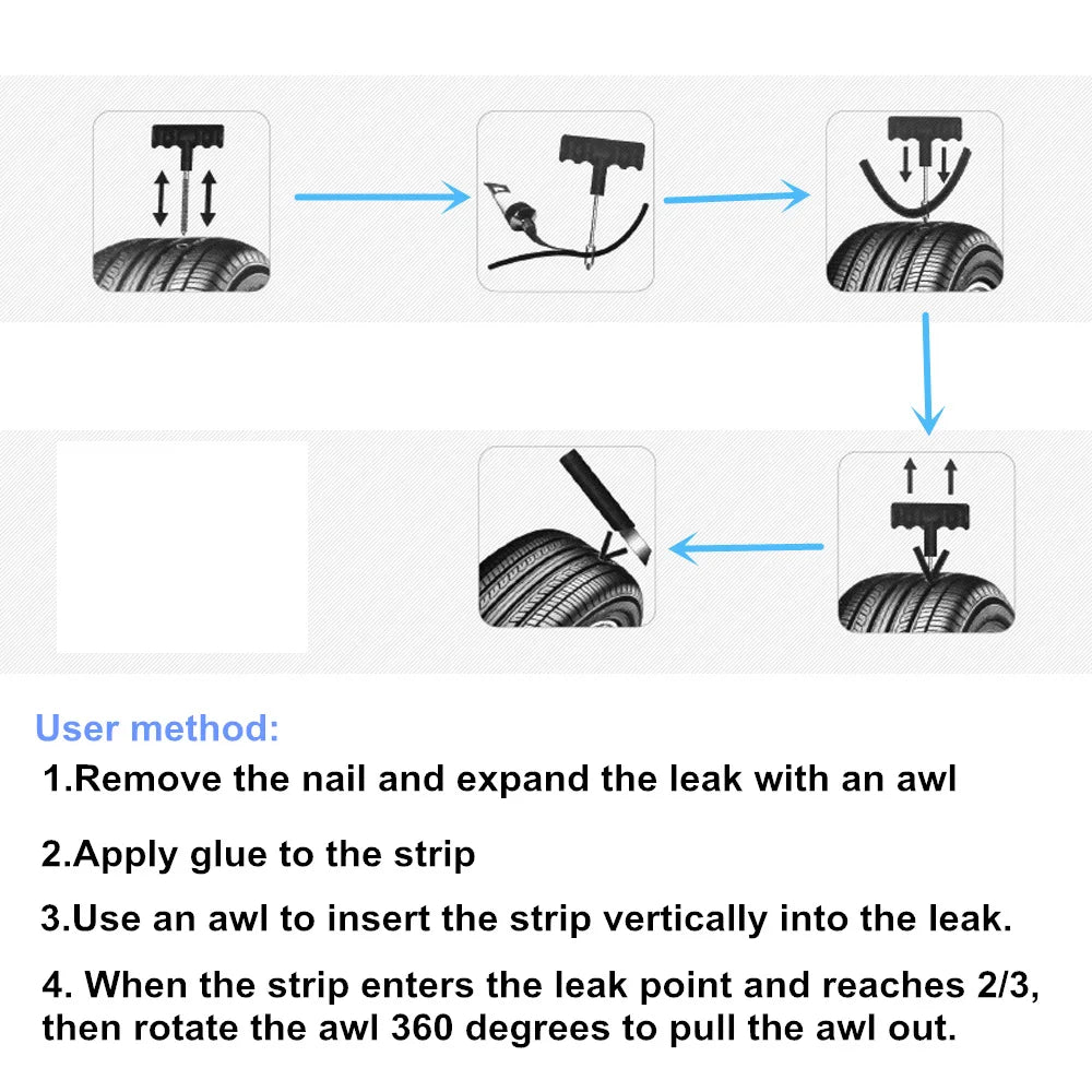 Car Tire Repair Kit Auto Bike Car Tire Tyre Cement Tool Puncture Plug Practical Hand Tools for Car Truck Motorbike