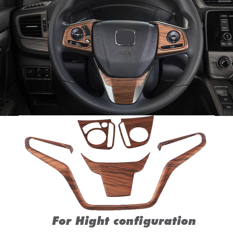 Car Interior Peach Wood Grain Inner Door Handle Decoration Frame Car Styling For Honda CRV CR-V 2017 2018 2019 2020 Accessories
