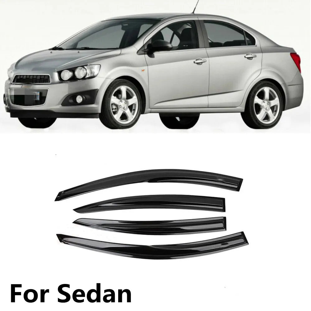 Car Accessories For Chevy Aveo 2011-2018 Window Visor Rain Guard Weather Shield Wind Deflector Slim Trim Awning Shelter Raincoat