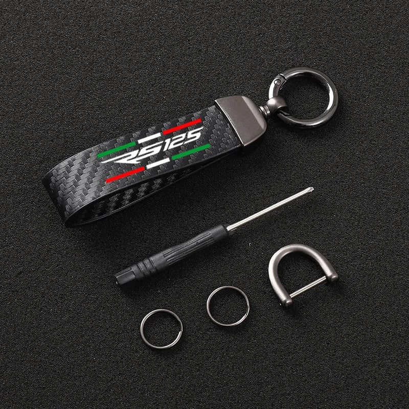 For Aprilia RS125 RS 125 ApriliaRS125 leather motorcycle keychain motorcycle accessories