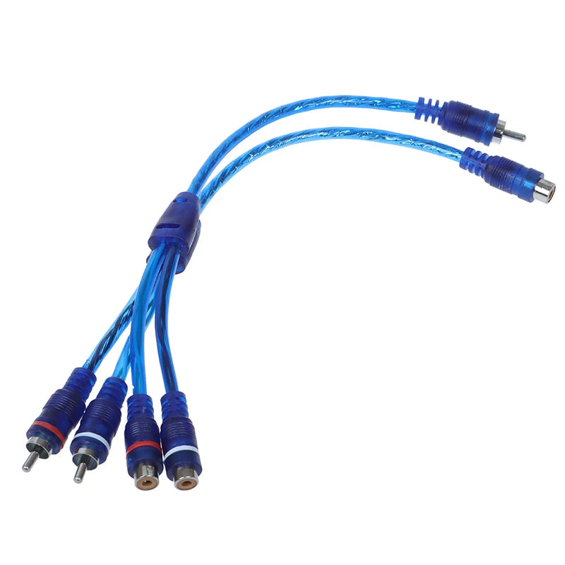 Car MP3 Audio RCA Y Splitter Cable Adapter Cord Converter for Car AUX Amplifier