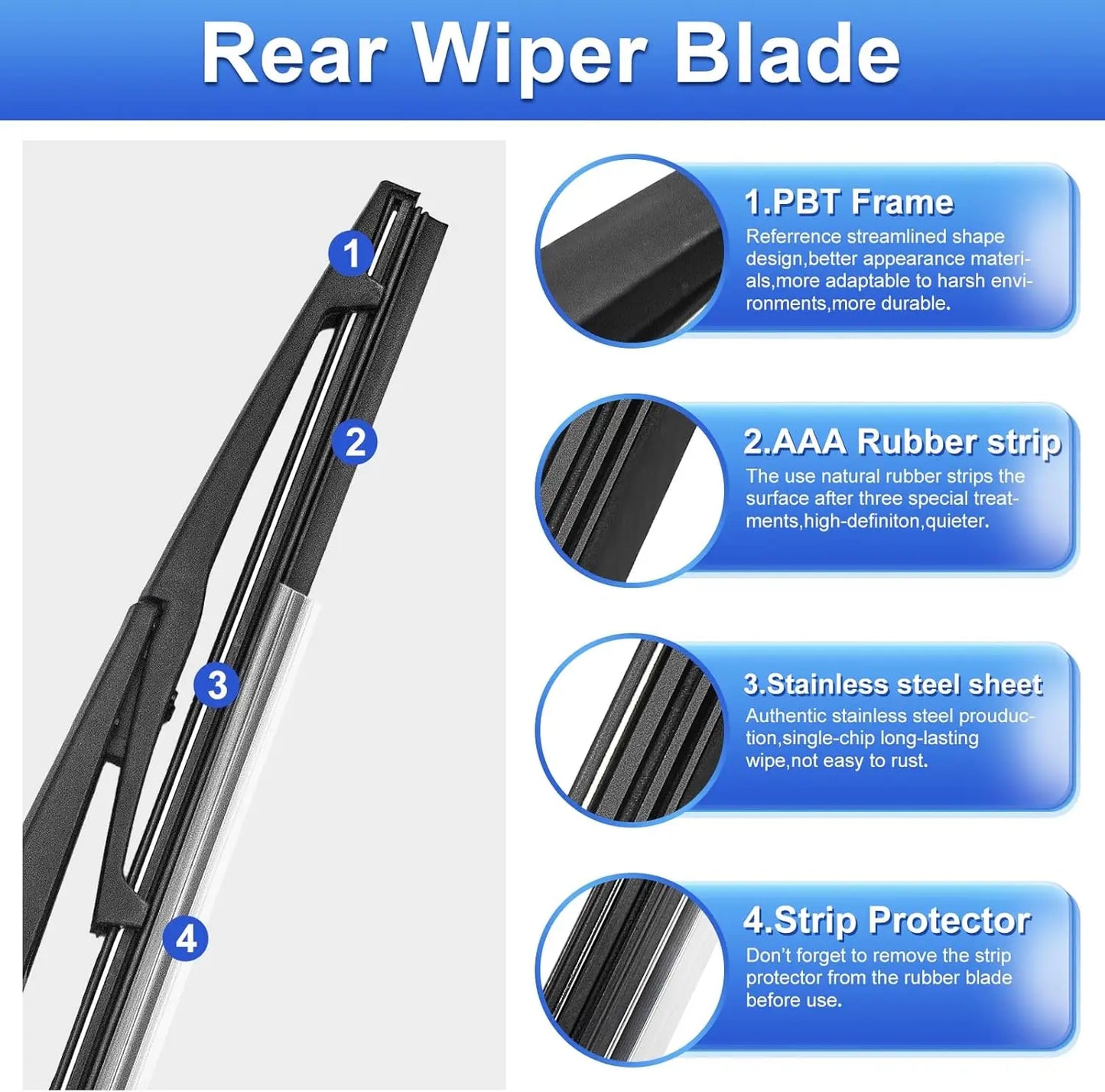FIAT 500 2012-2019 Rear Wiper Blade