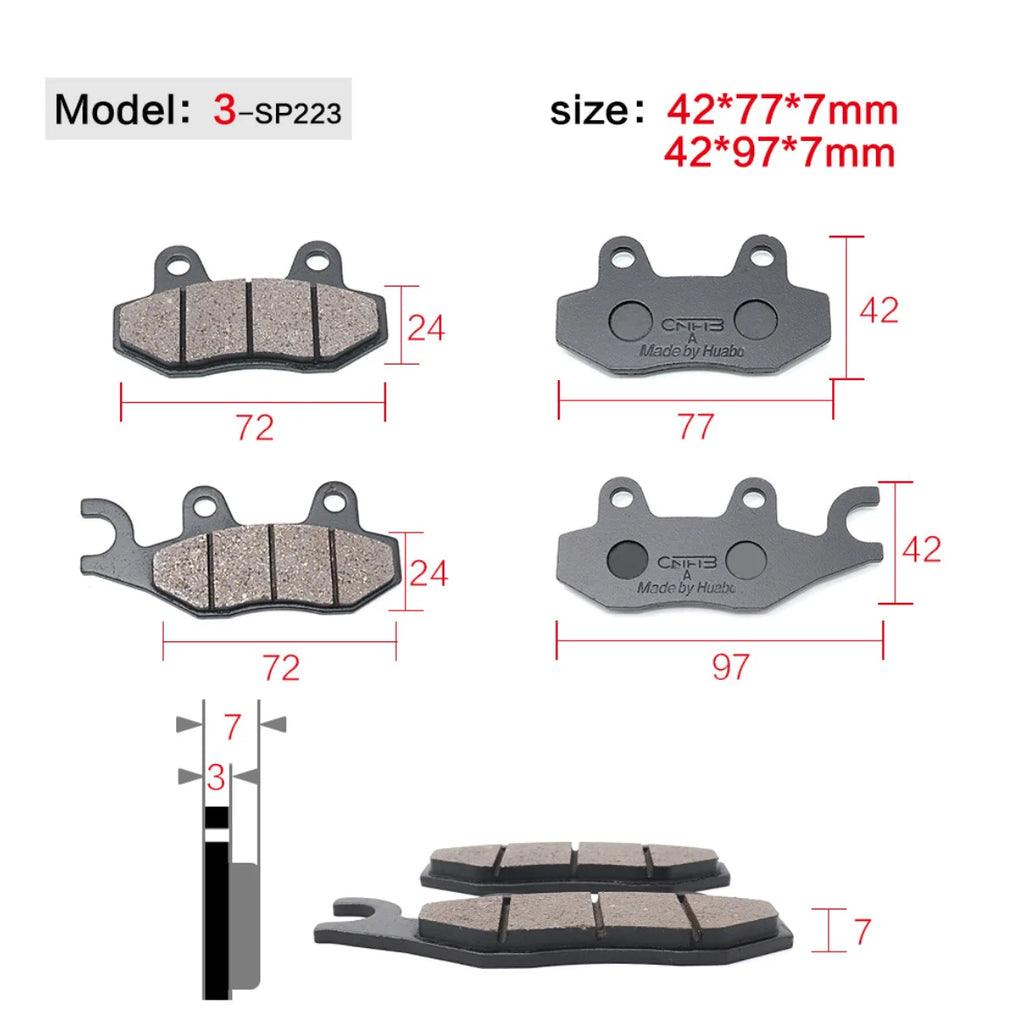Motorcycle Brakes Front Rear Disc Brake Pads Shoes for 50cc 125cc 150cc 250cc CBR CRF CTCT CBX Scooter Moped
