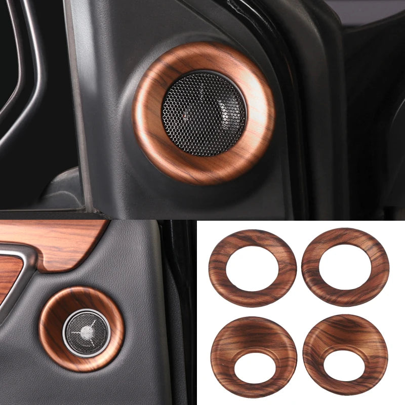 Car Interior Peach Wood Grain Inner Door Handle Decoration Frame Car Styling For Honda CRV CR-V 2017 2018 2019 2020 Accessories
