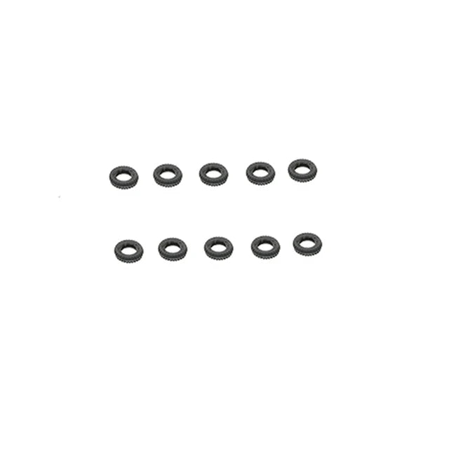 10PCS Mini Tires Diameter 10/20/24/32/40/50mm Emulated Tyres Black Micro Wheel for RC Fishing Bait Boat/RC Simulation Boat Parts