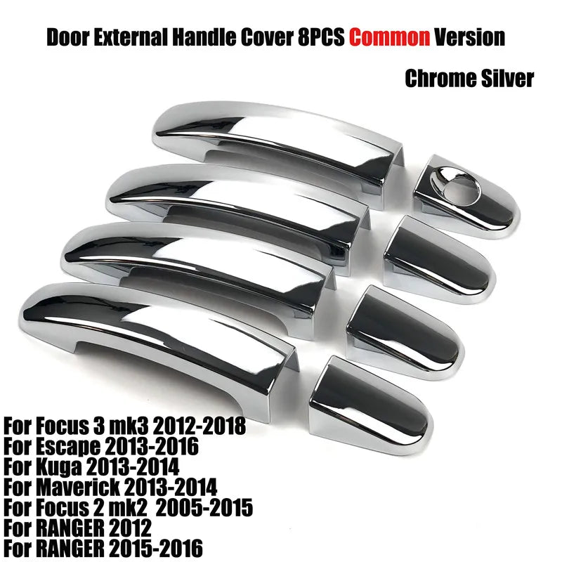 Accesorios de estilo de coche, cubierta decorativa para manija de puerta exterior de Ford Focus 2, 3, 4, MK2, MK3, MK4, Kuga, Escape, Maverick y Ranger.