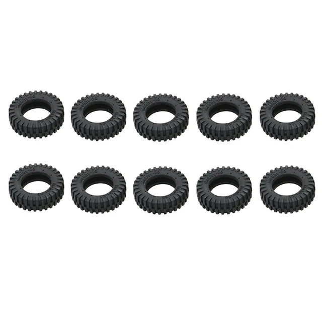 10PCS Mini Tires Diameter 10/20/24/32/40/50mm Emulated Tyres Black Micro Wheel for RC Fishing Bait Boat/RC Simulation Boat Parts
