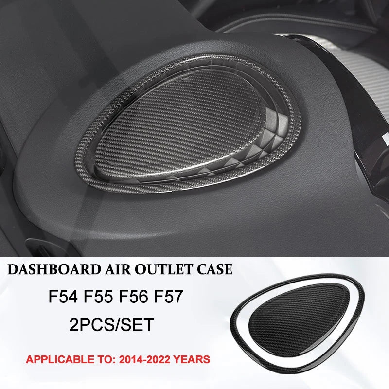 Car Interior Accessories For Mini Cooper F54 F55 F56 F57 F60 Real Carbon Fiber Decorative Cover Sticker Protective Auto Part
