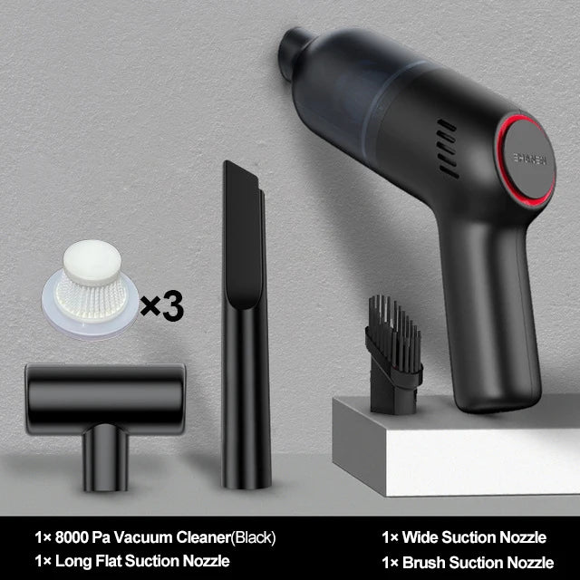 Cordless Portable Car Vacuum Cleaner Handheld Auto Vacuum 8000PA 120W High Suction For Cleaning Wet Dry Mini Wireless Cleaner