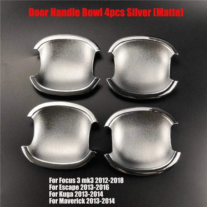 Accesorios de estilo de coche, cubierta decorativa para manija de puerta exterior de Ford Focus 2, 3, 4, MK2, MK3, MK4, Kuga, Escape, Maverick y Ranger.