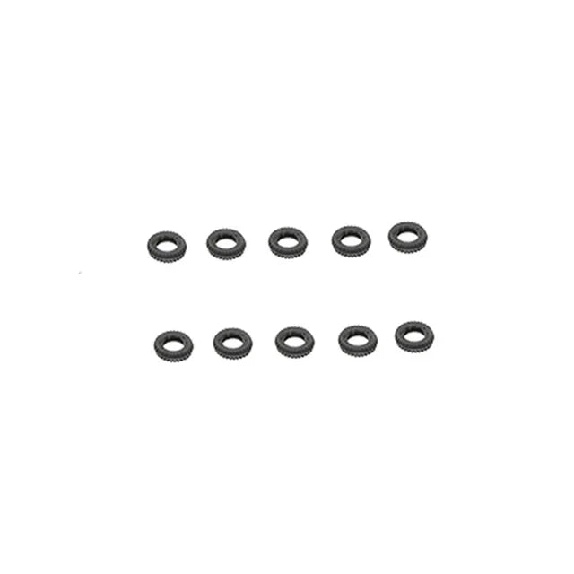 10PCS Mini Tires Diameter 10/20/24/32/40/50mm Emulated Tyres Black Micro Wheel for RC Fishing Bait Boat/RC Simulation Boat Parts