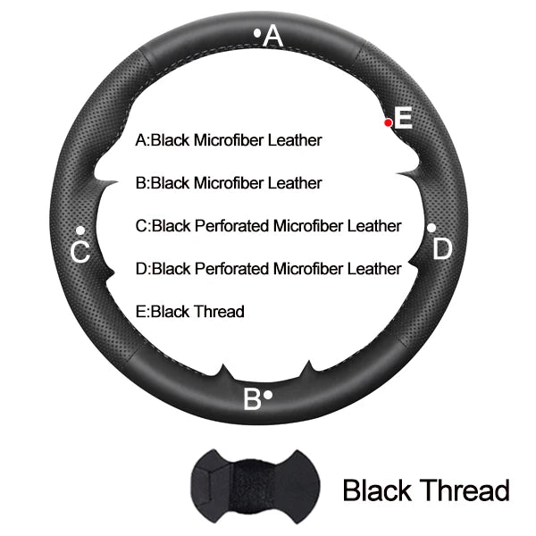 Car Auto Steering-Wheel Cover Volant For Kia Sorento 2004 2005 2006 2007 2008 Stuurhoes Funda Volante Auto Car Accessories