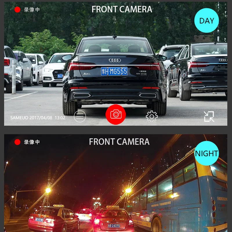 SAMEUO U100 Dash cam  Front and rear ADAS 720P USB Car DVR Android Camera Video recorder  night vision for Car navigation