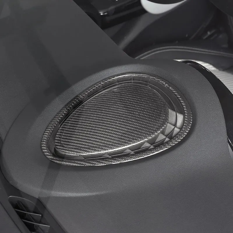 Car Interior Accessories For Mini Cooper F54 F55 F56 F57 F60 Real Carbon Fiber Decorative Cover Sticker Protective Auto Part